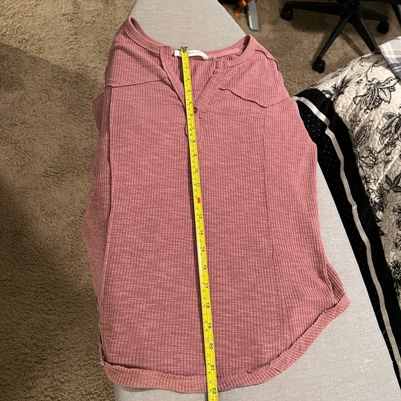 Split neck henley top - Picture 6 of 12